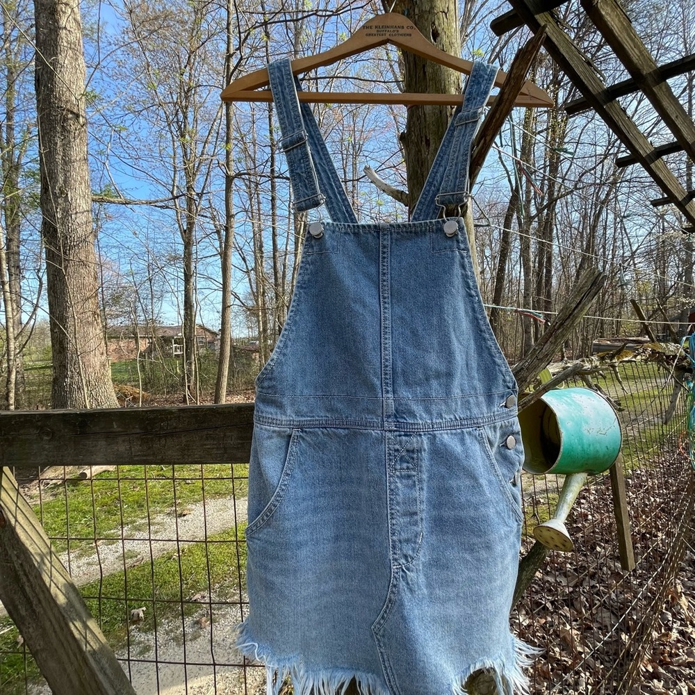 Denim Overall Dress Free People W-Sz 0 Pre-owned